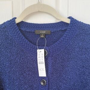 J. Crew Royal Blue Textured Cardigan